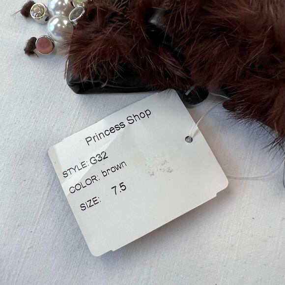 Mitchie's Matchings Vintage Sheeps Leather Brown Gloves Women's size 7.5 NWT - Picture 3 of 5